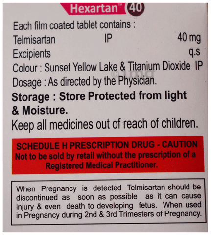 Hexartan 40 Tablet image