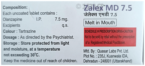 Zalex MD 7.5 Tablet image Zalex MD 7.5 Tablet image