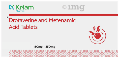 Kriam Pharma Drotaverine and Mefenamic Acid Tablet image Kriam Pharma Drotaverine and Mefenamic Acid Tablet image