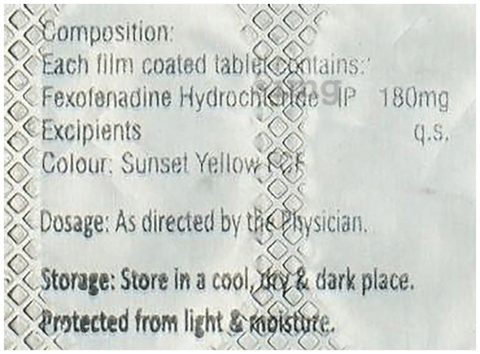 Fexakt 180mg Tablet image