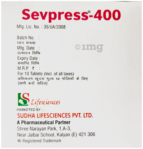 Sevpress 400 Tablet image