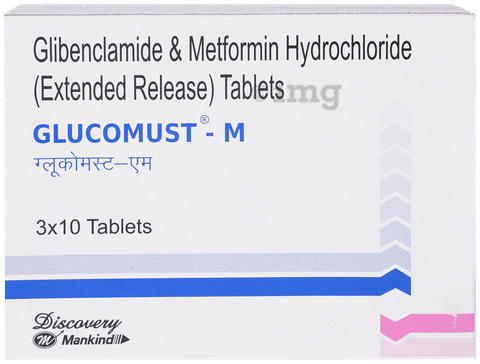 Glucomust M 5 mg/500 mg Tablet image Glucomust M 5 mg/500 mg Tablet image