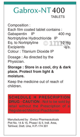 Gabrox-NT 400 Tablet image