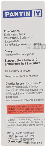 Pantin 40mg Injection