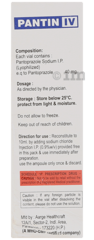Pantin 40mg Injection image