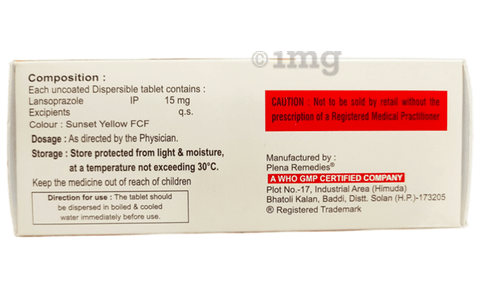 Lansodoz 15 Tablet DT Orange image Lansodoz 15 Tablet DT Orange image