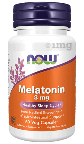 Now Foods Melatonin 3mg Capsule: Buy bottle of 60.0 capsules at best price  in India | 1mg