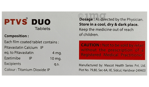 Ptvs Duo 4mg/10mg Tablet image Ptvs Duo 4mg/10mg Tablet image