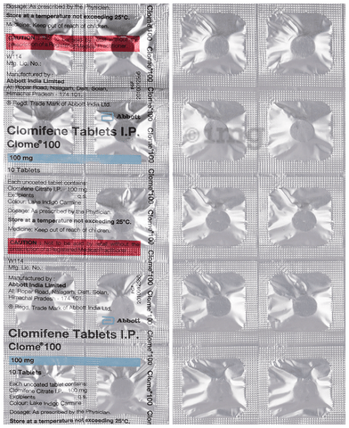 Clome 100mg Tablet image