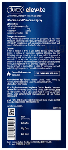 Durex Elevate Climax Delay Spray for Men
