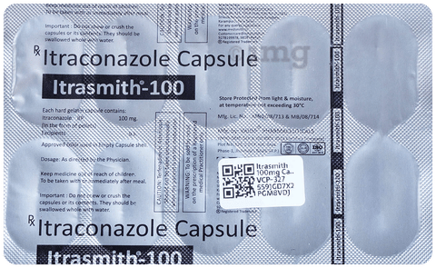 Itrasmith 100mg Capsule image