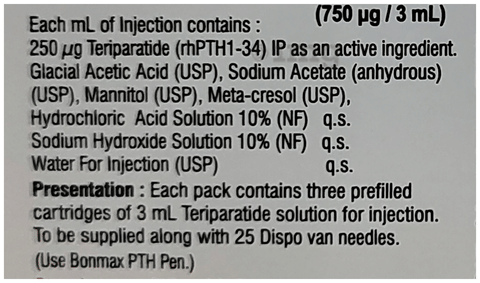 Bonmax PTH Injection (3ml Each) image Bonmax PTH Injection (3ml Each) image