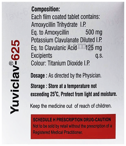 Yuviclav 625 Tablet image