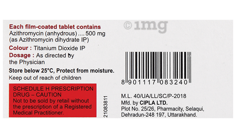 Azomycin 500 Tablet image Azomycin 500 Tablet image