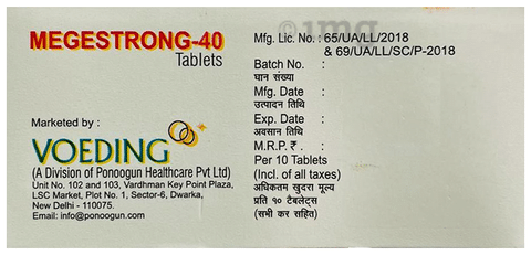 Megestrong 40 Tablet