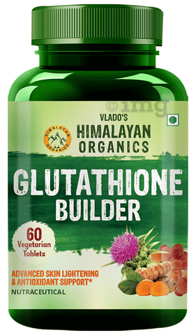 Vlado's Himalayan Organics Glutathione Builder for Anti-Ageing & Skin Brightening Vegetarian Tablet: Buy bottle of 60.0 tablets at in India | 1mg Vlado's Himalayan Organics Glutathione Builder for Anti-Ageing & Skin Brightening Vegetarian Tablet: Buy bottle of 60.0 tablets at in India | 1mg