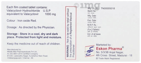 Valkon 1000mg Tablet image