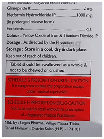 Zayoryl-M2 Forte 1000mg Tablet PR