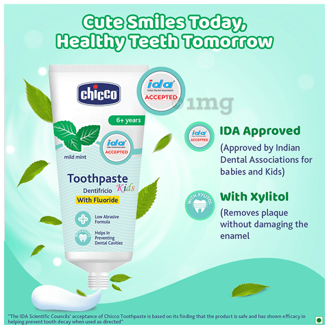 Chicco Kids Toothpaste for 6+ Years Mild Mint: Buy box of gm