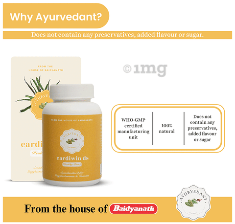 Baidyanath (Jhansi) Ayurvedant Cardiwin DS Tablet for Healthy
