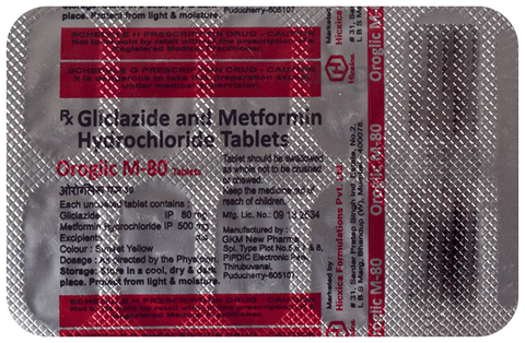 Oroglic M 80 Tablet image Oroglic M 80 Tablet image