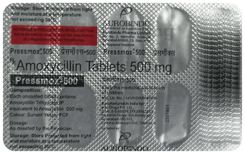 Pressmox 500mg Tablet: View Uses, Side Effects, Price and Substitutes | 1mg