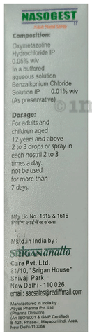 Nasogest Adult Nasal Spray