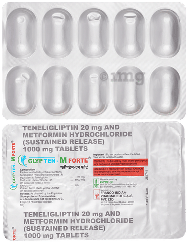 Glypten-M Forte 1000mg/20mg Tablet