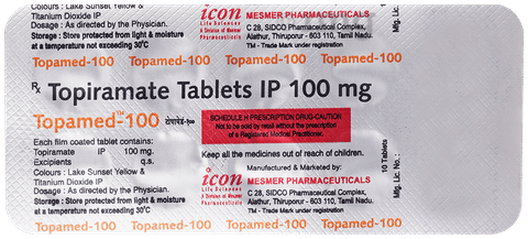 Topamed 100mg Tablet image