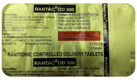 Rantac OD 300 Tablet CR image