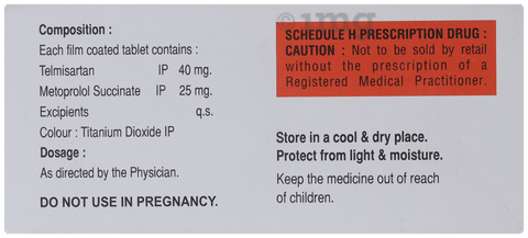 Telkonol M 40mg/25mg Tablet