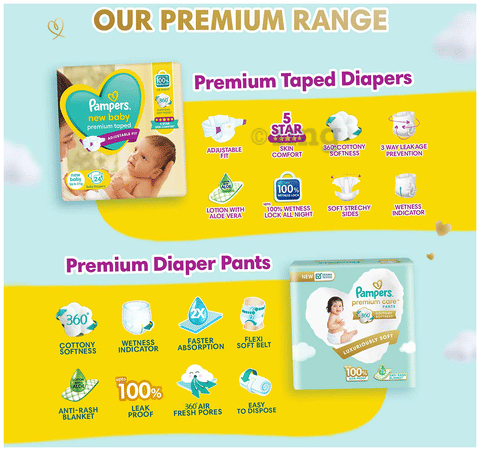 Pampers Taped New Baby Diaper NB
