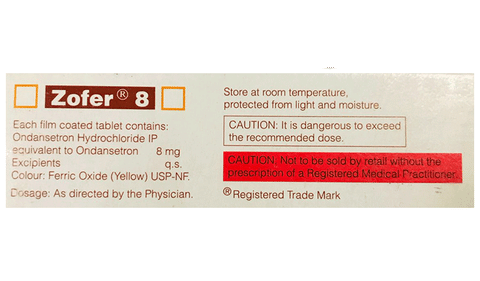 Zofer 8mg Tablet image
