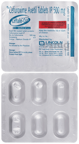 Ceftalin O 500mg Tablet image Ceftalin O 500mg Tablet image