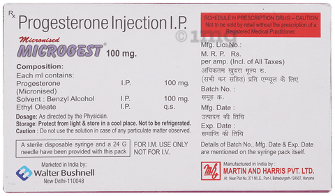 Microgest 100mg Injection image