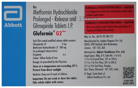 Gluformin G 2 New Tablet PR image