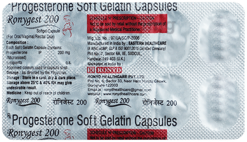 Ronygest 200mg Capsule image