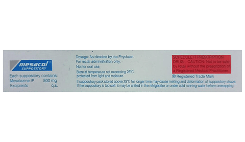 Mesacol 500mg Suppository image Mesacol 500mg Suppository image