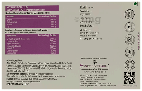 Glu-Cell Plus Glutathione Tablet image Glu-Cell Plus Glutathione Tablet image