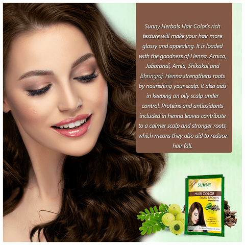 Sunny Herbals Hair Color Dark Brown Sachet Buy packet of 1.0