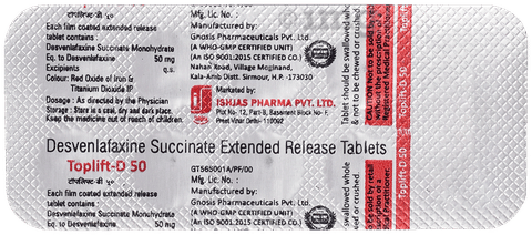 Toplift D 50mg Tablet image Toplift D 50mg Tablet image
