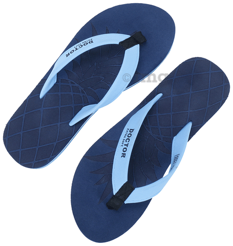 Doctor Extra Soft D 5 Women s Slippers with Bounce Back Technology Orthopaedic and Diabetic MCR Anti skid Cushion Comfort Navy 6