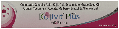 Kojivit Plus Skin Lightening Brightening Gel Buy tube of 15.0