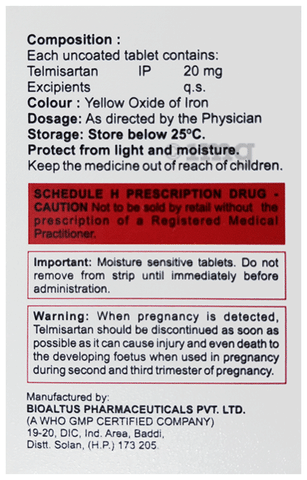 Telmiten 20 Tablet image