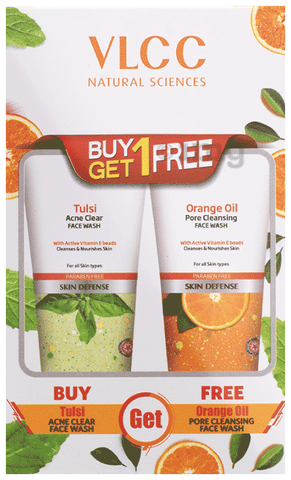 VLCC Tulsi Acne Clear Face Wash with Orange Oil Pore Cleansing