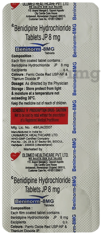Beninorm 8mg Tablet image
