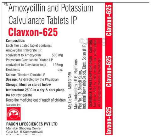 Clavxon 625 Tablet image