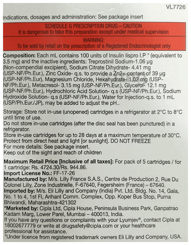 Lyumjev Solution for Injection ( 3ml Each )