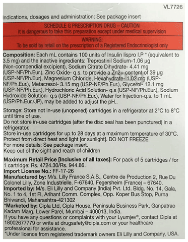 Lyumjev Solution for Injection ( 3ml Each ) image