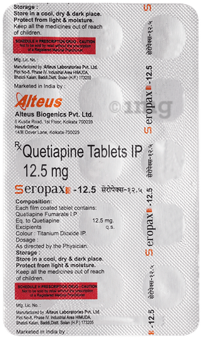 Seropax 12.5 Tablet: View Uses, Side Effects, Price and Substitutes